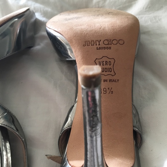 Jimmy Choo size 39 metallic patent leather heel - Picture 5 of 6
